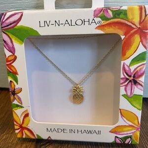 NWT Handcrafted in Hawaii, Gold Pineapple Necklace